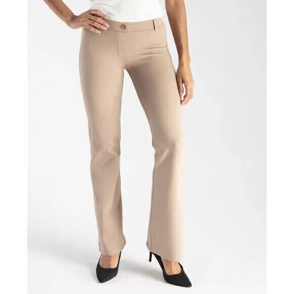 Betabrand Boot Cut Classic Khaki Yoga Dress Pants Medium - Picture 1 of 6